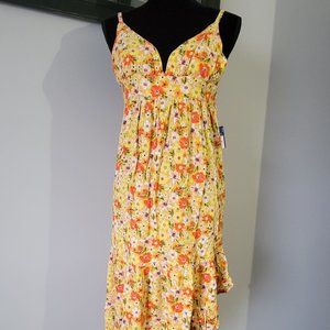 3/$20 Bundle Or NWT Size M Medium Yellow Floral Pattern Dress Arizona Jean Co